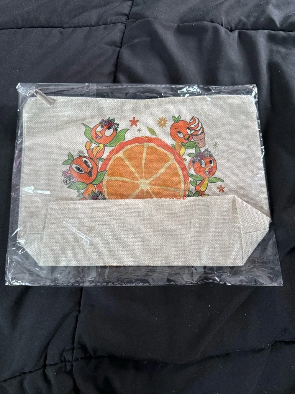 Orange Bird Makeup Bag